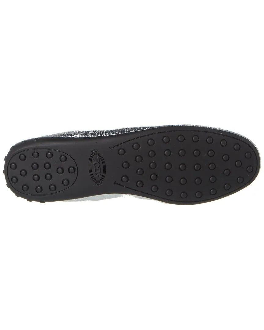 TODs Gommino Metallic Leather Ballerina Flat