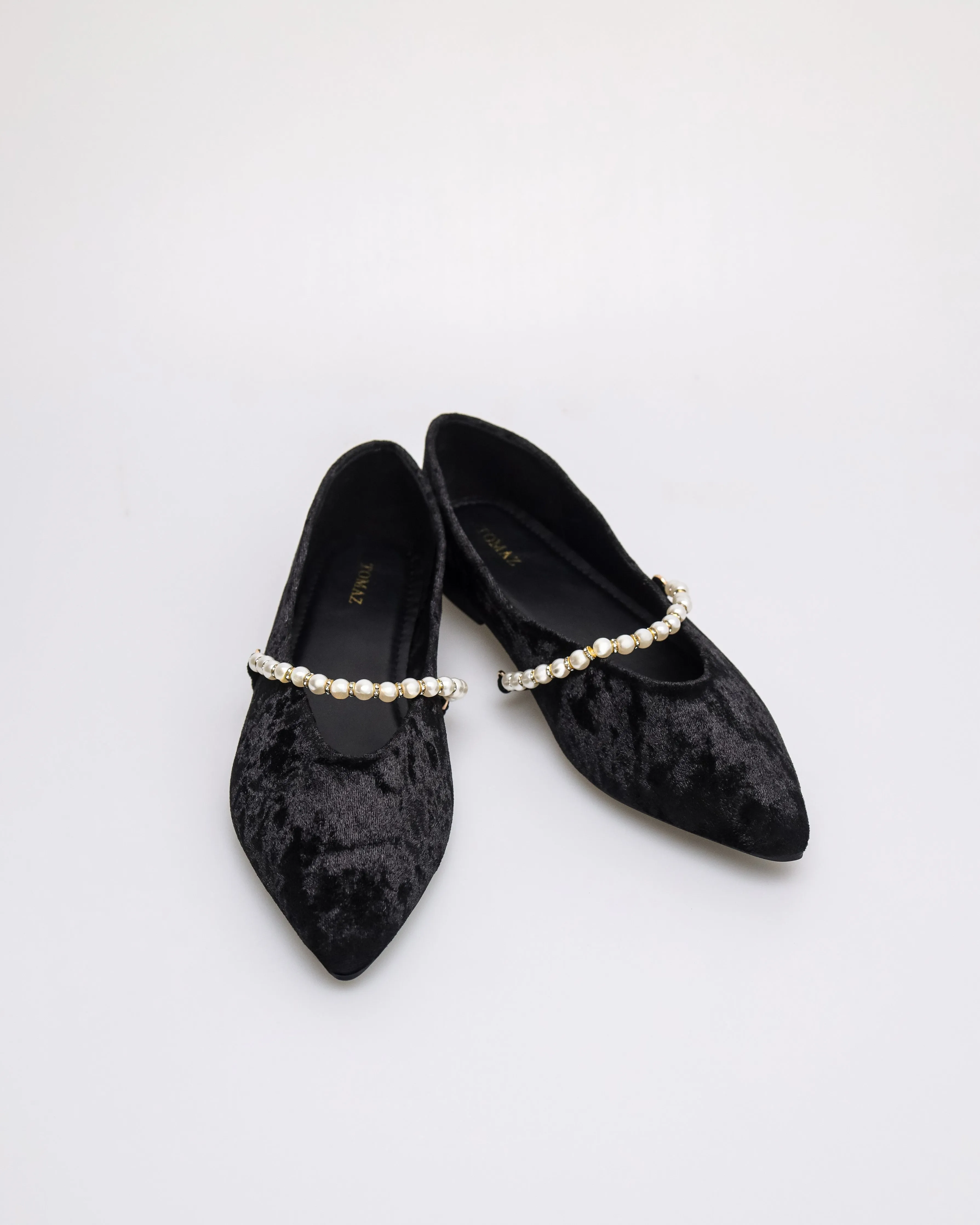 Tomaz YX191 Ladies Textured Pearl Flats