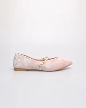 Tomaz YX191 Ladies Textured Pearl Flats