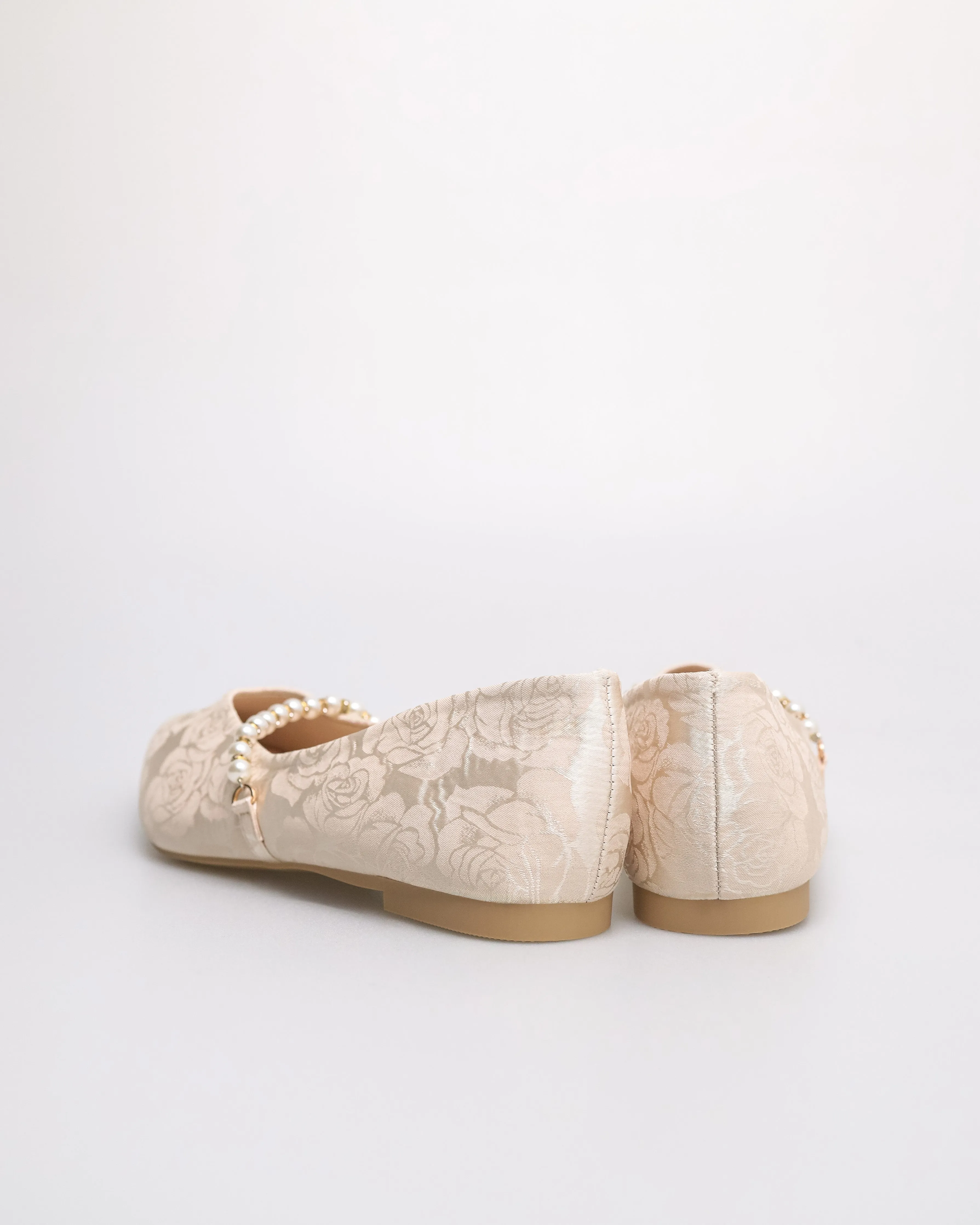 Tomaz YX192 Ladies Floral Pearl Flats