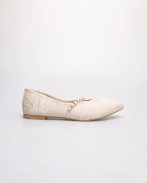 Tomaz YX192 Ladies Floral Pearl Flats