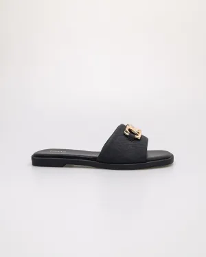 Tomaz YX223 Ladies Golden Bond Flats (Black 1)