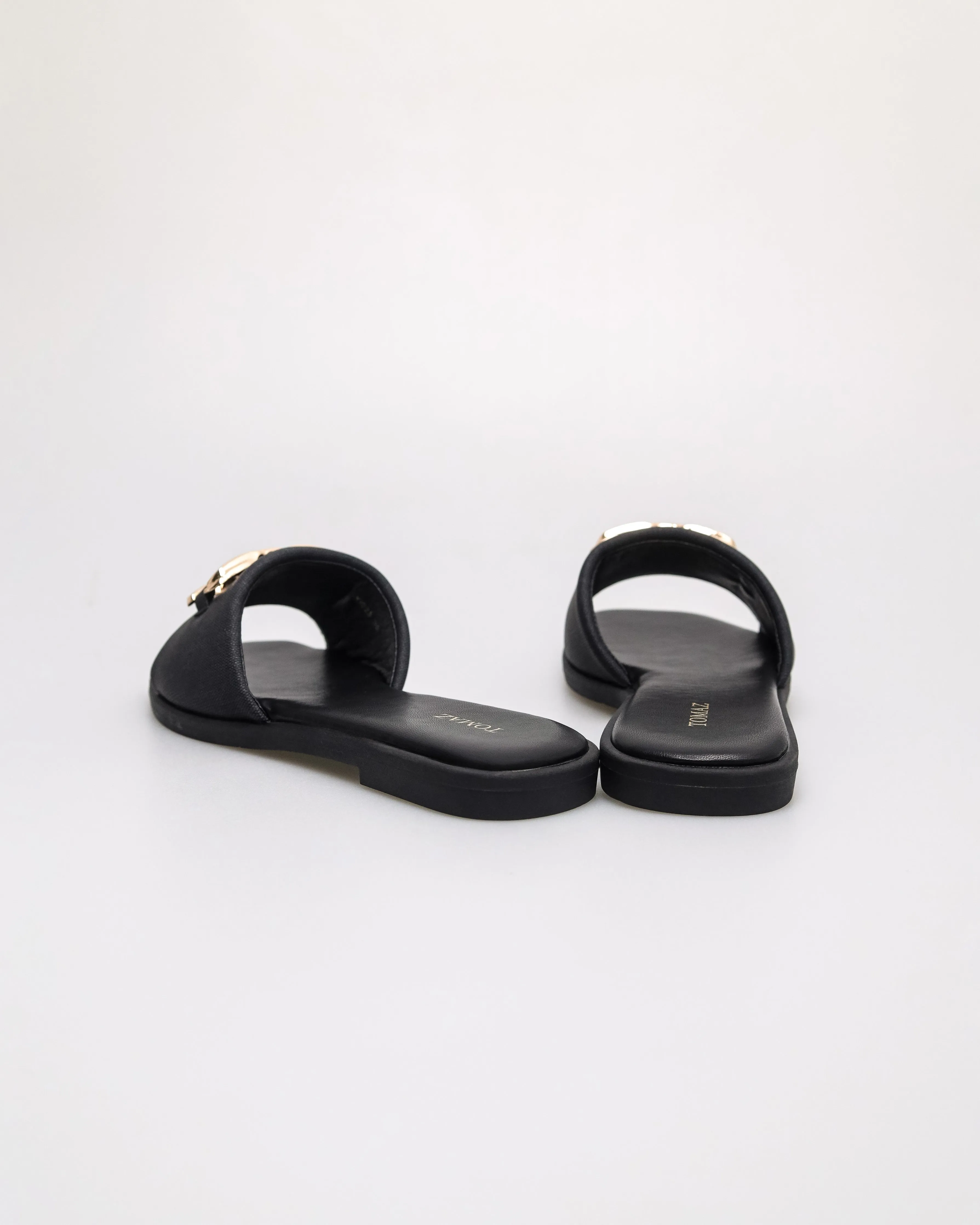 Tomaz YX223 Ladies Golden Bond Flats (Black 1)