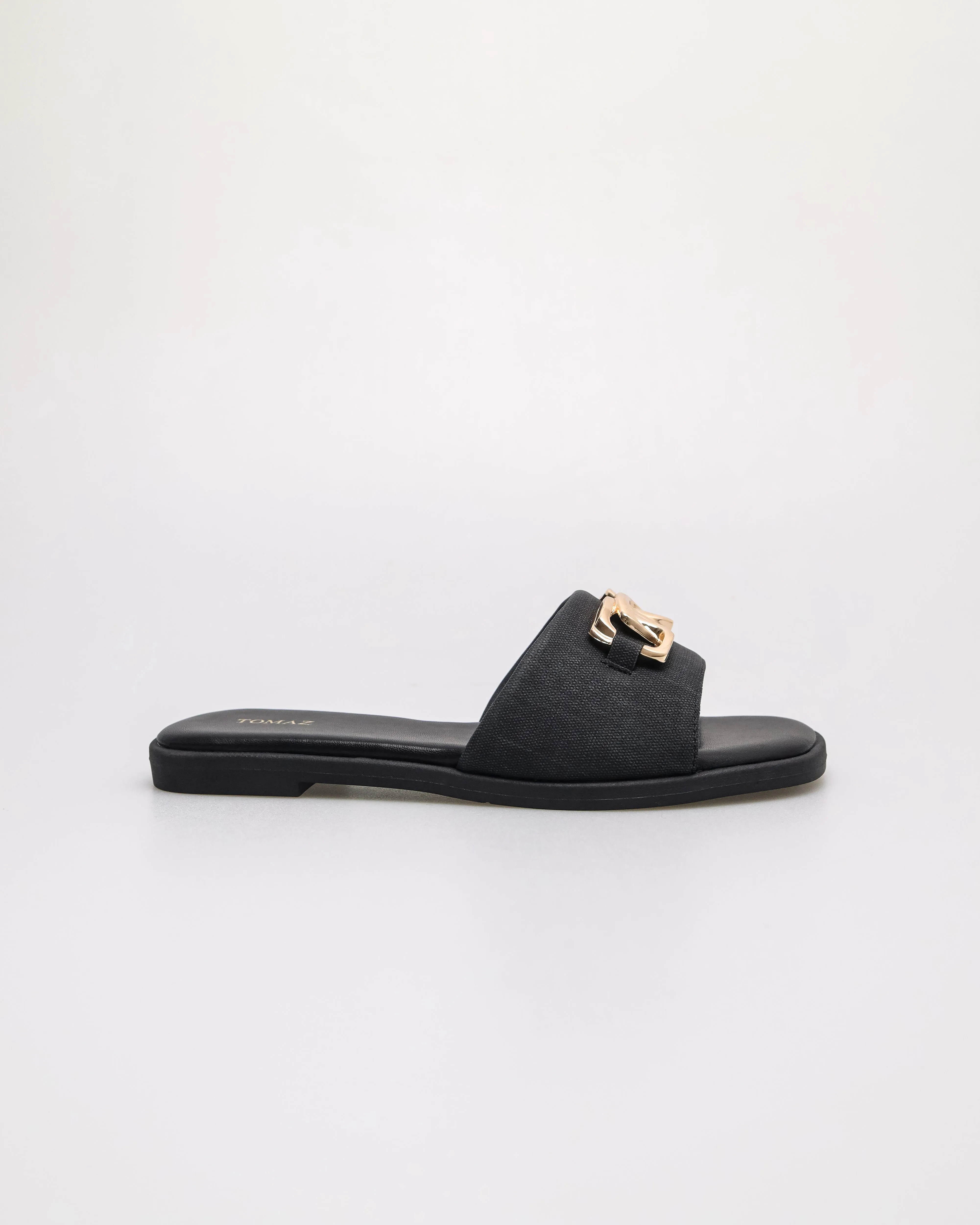 Tomaz YX223 Ladies Golden Bond Flats (Black 1)