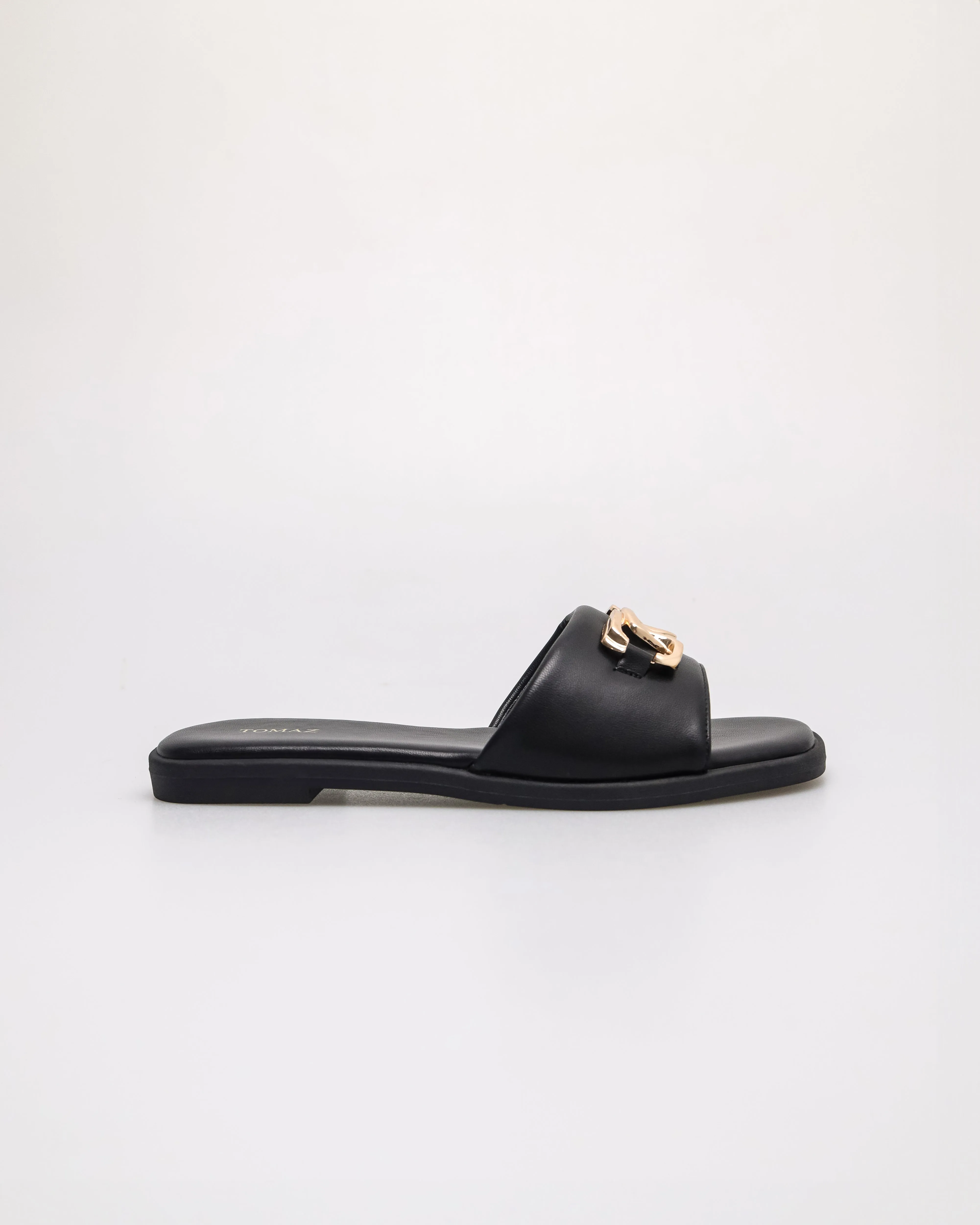 Tomaz YX223 Ladies Golden Bond Flats (Black)
