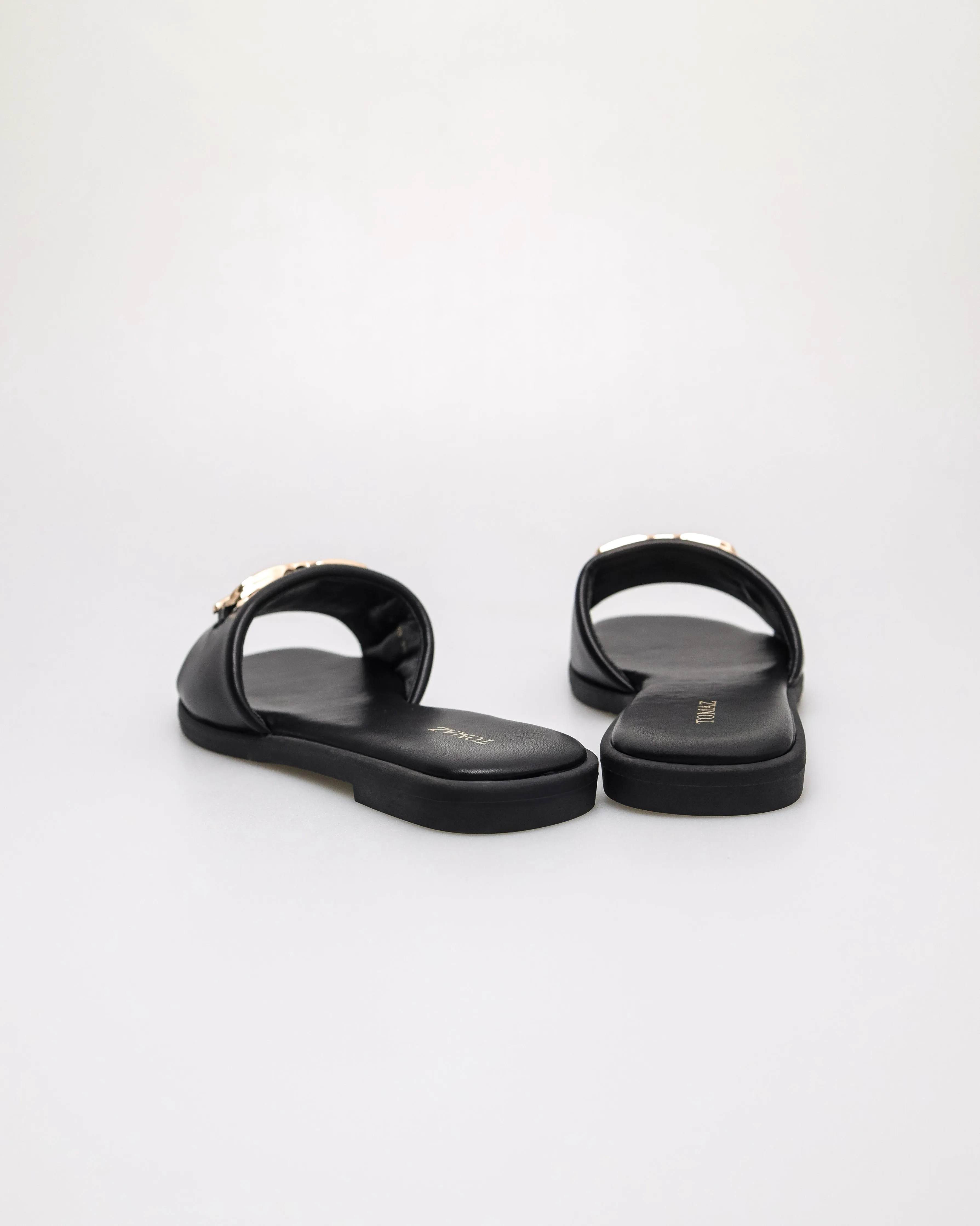 Tomaz YX223 Ladies Golden Bond Flats (Black)