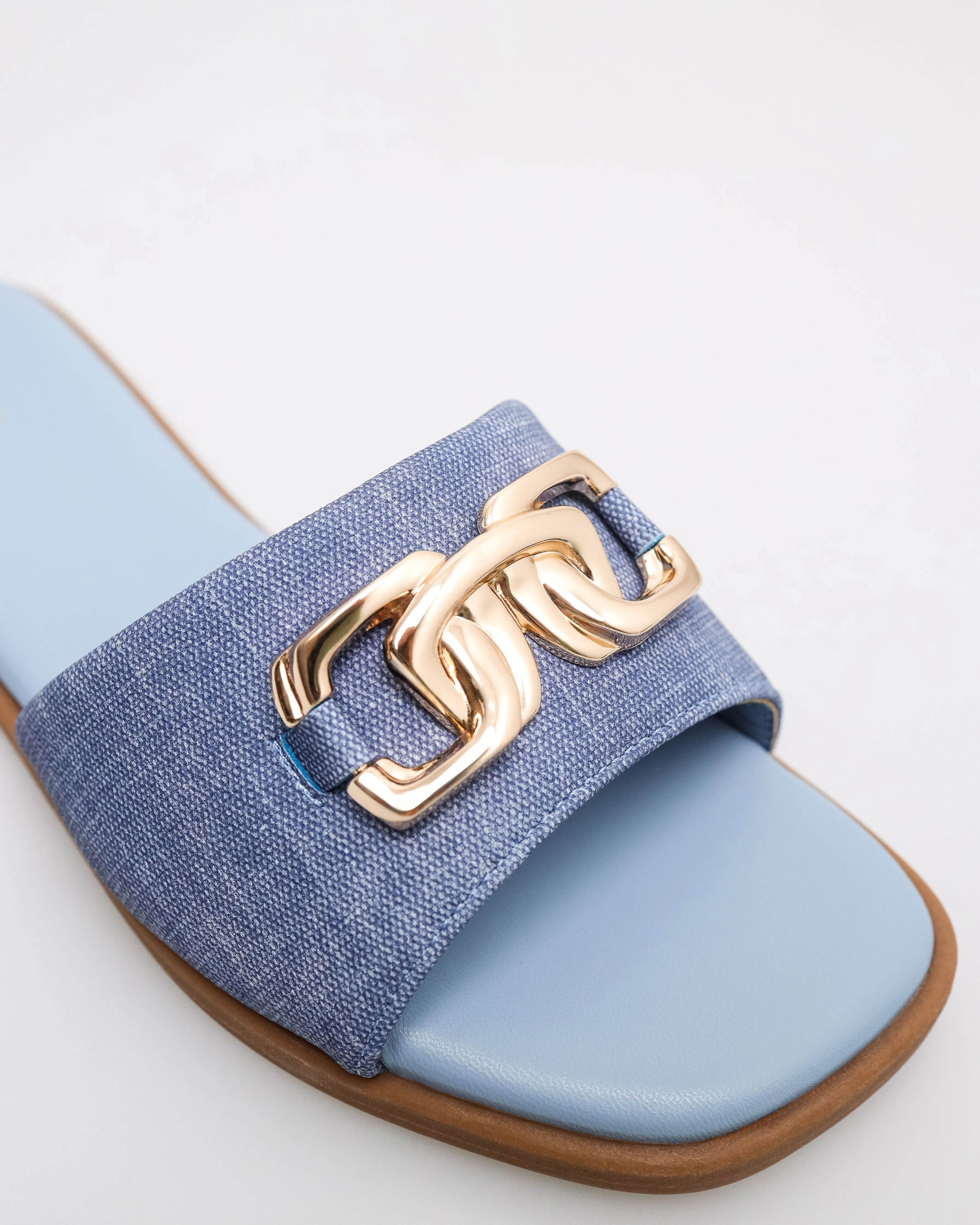 Tomaz YX223 Ladies Golden Bond Flats (Blue)