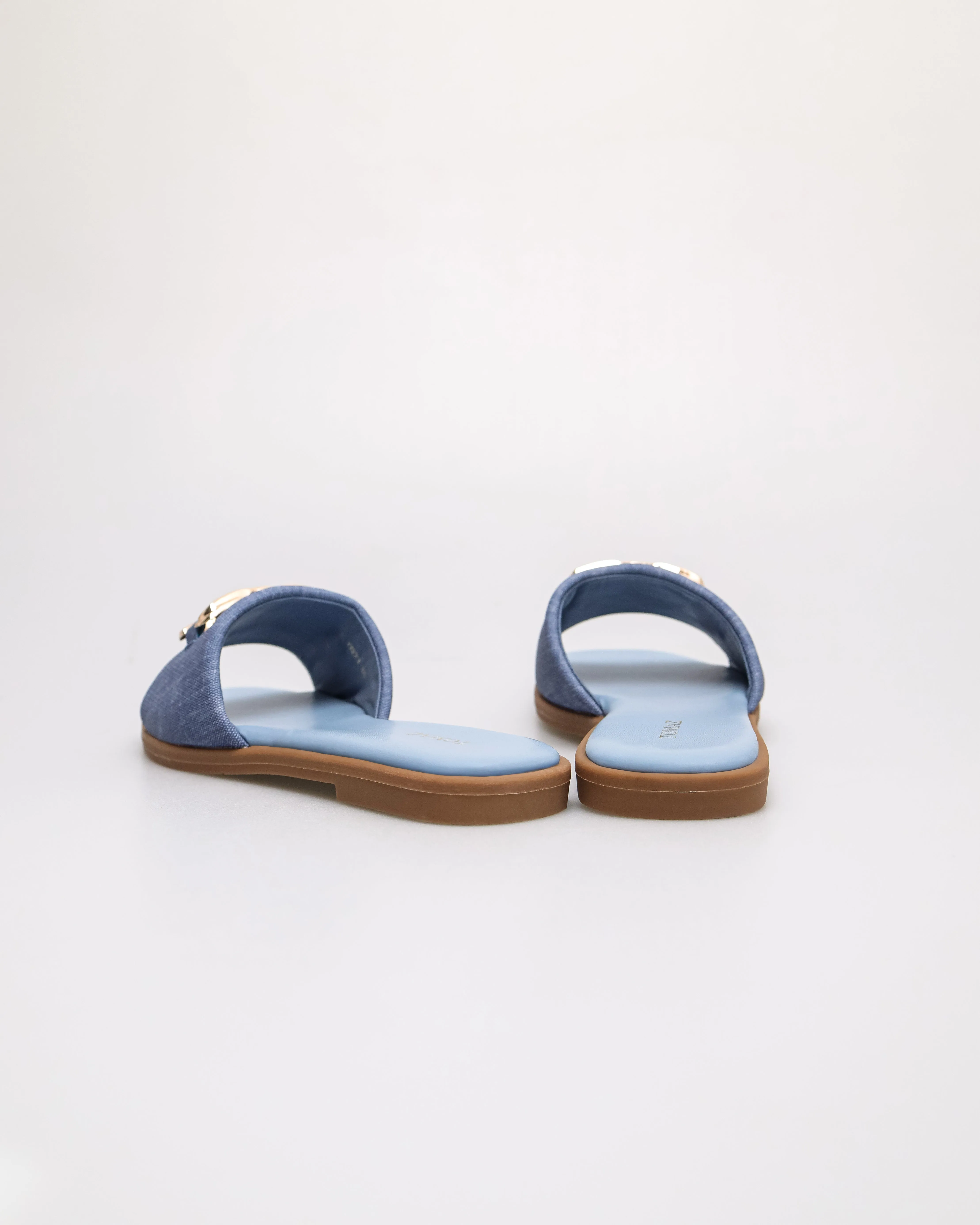 Tomaz YX223 Ladies Golden Bond Flats (Blue)