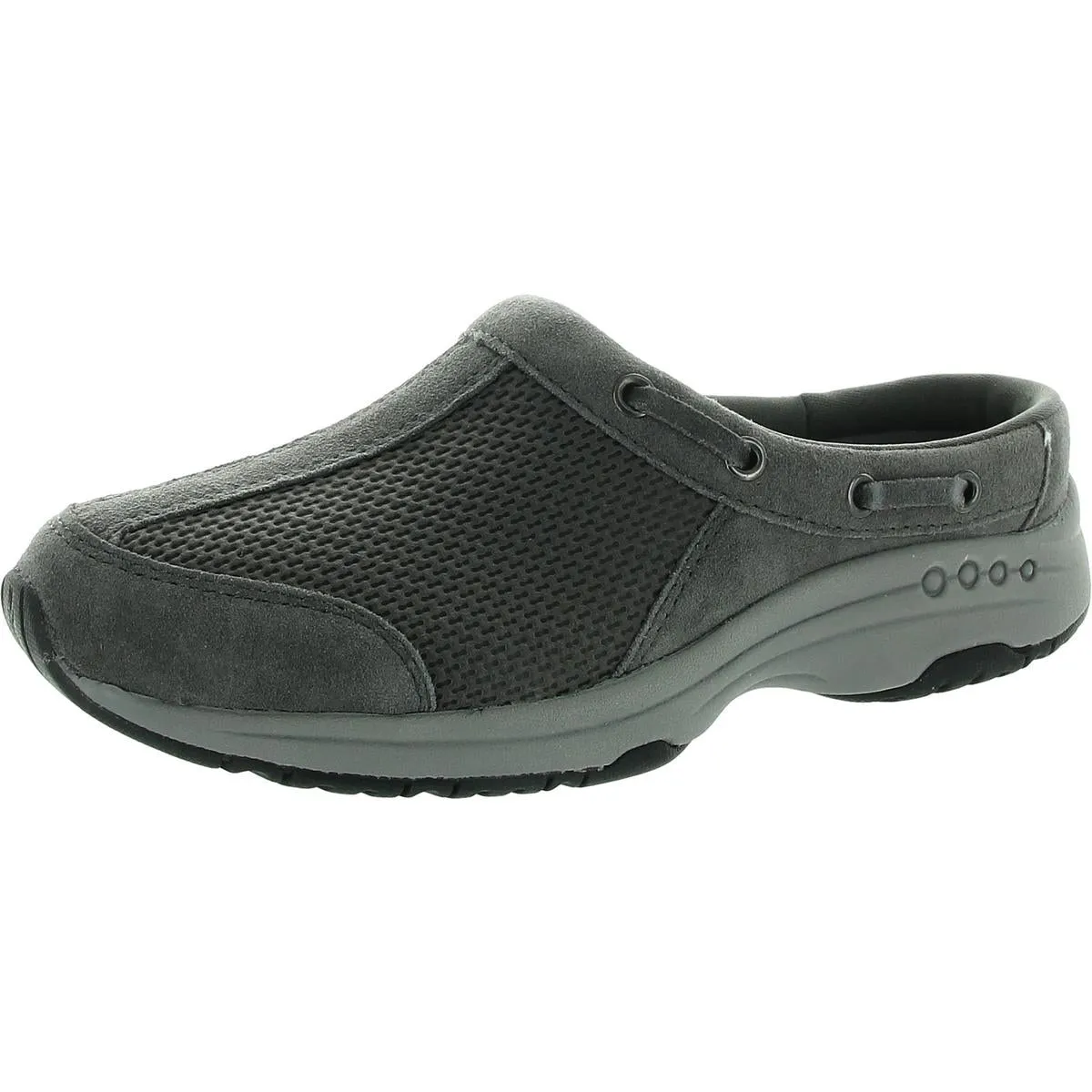 Travelport 142 Womens Mesh Inset Suede Mules