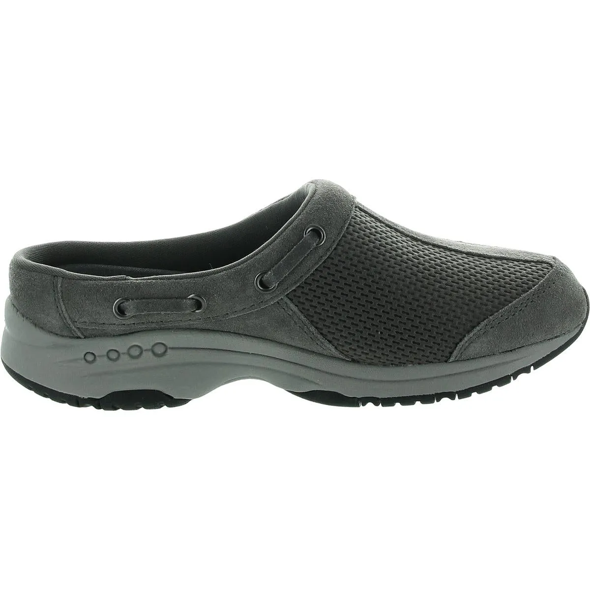 Travelport 142 Womens Mesh Inset Suede Mules