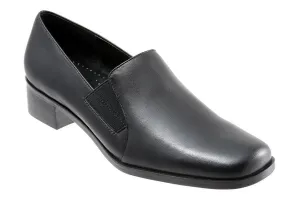 Trotters Ash Loafer Women's US 10 Black Leather Square Toe Slip-On Casual FZP269