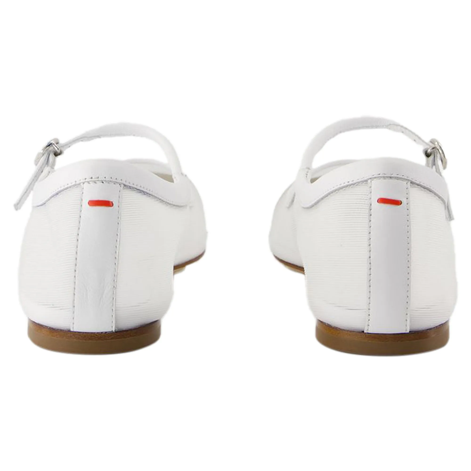 Uma Mesh Ballerinas - Aeyde - Leather - White