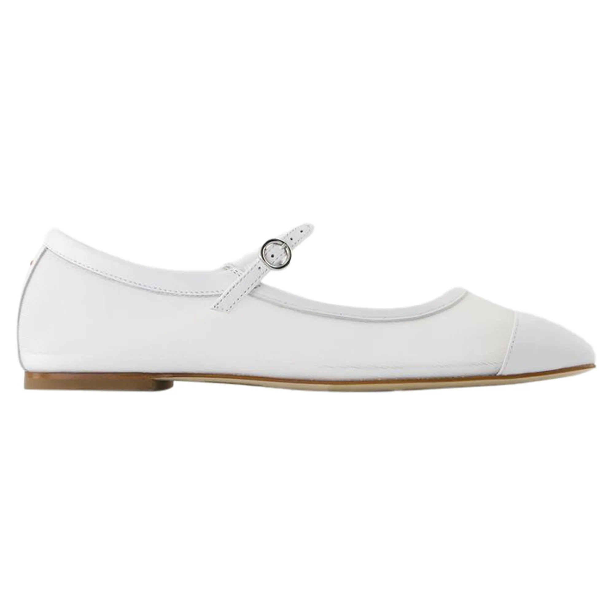 Uma Mesh Ballerinas - Aeyde - Leather - White