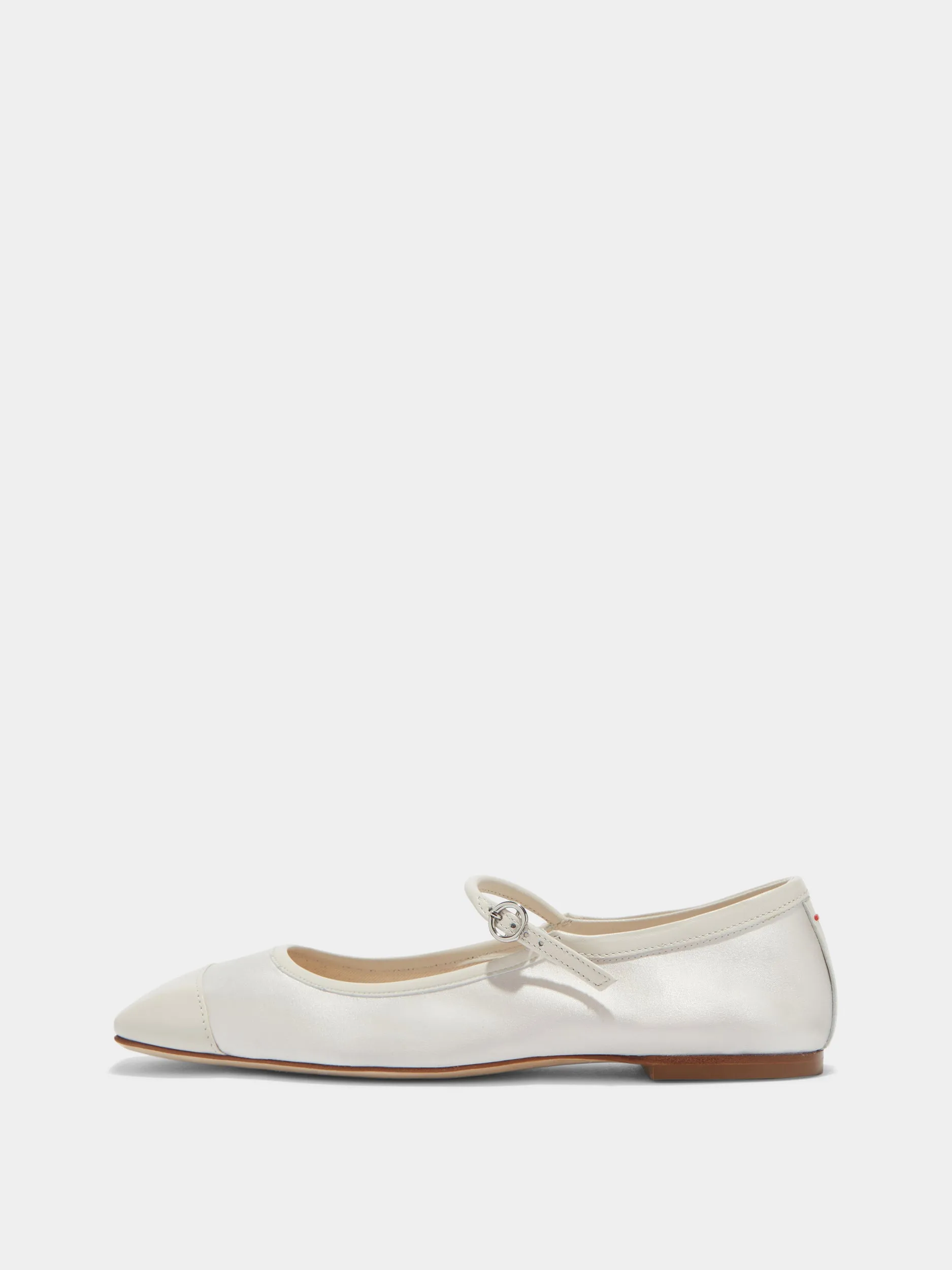 Uma Satin Toe-Cap Mary-Jane Flats