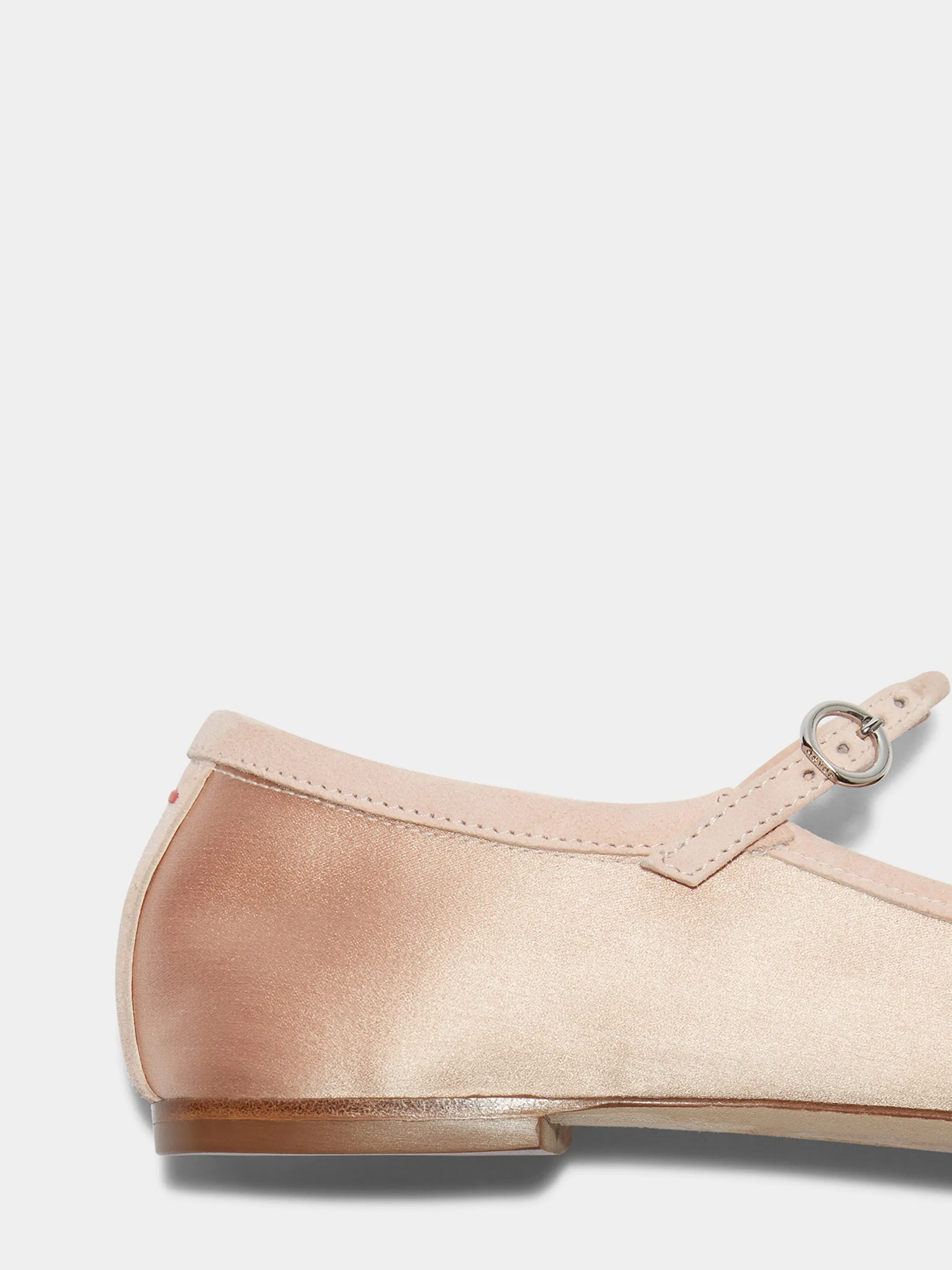 Uma Satin Toe-Cap Mary-Jane Flats