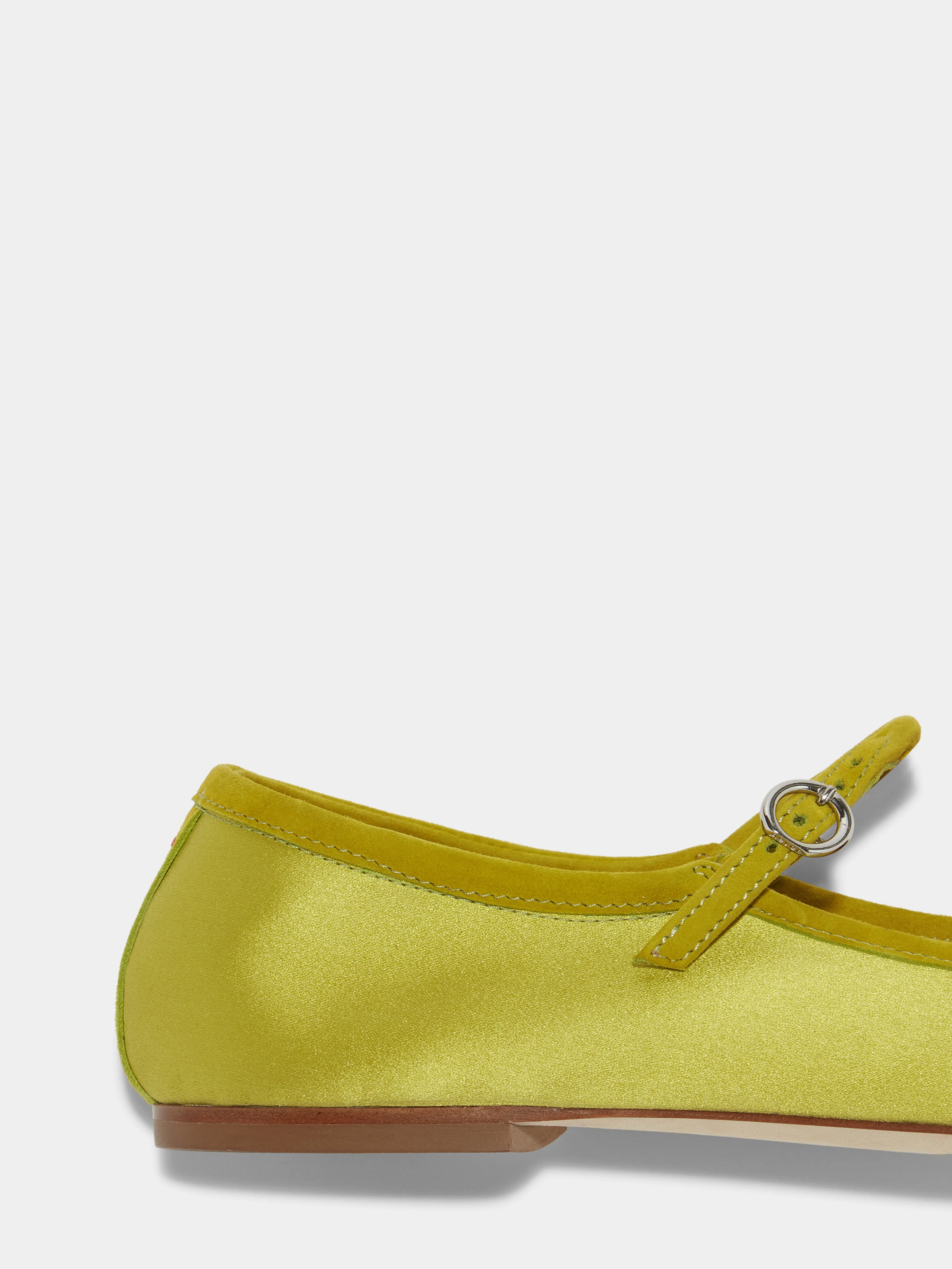 Uma Satin Toe-Cap Mary-Jane Flats