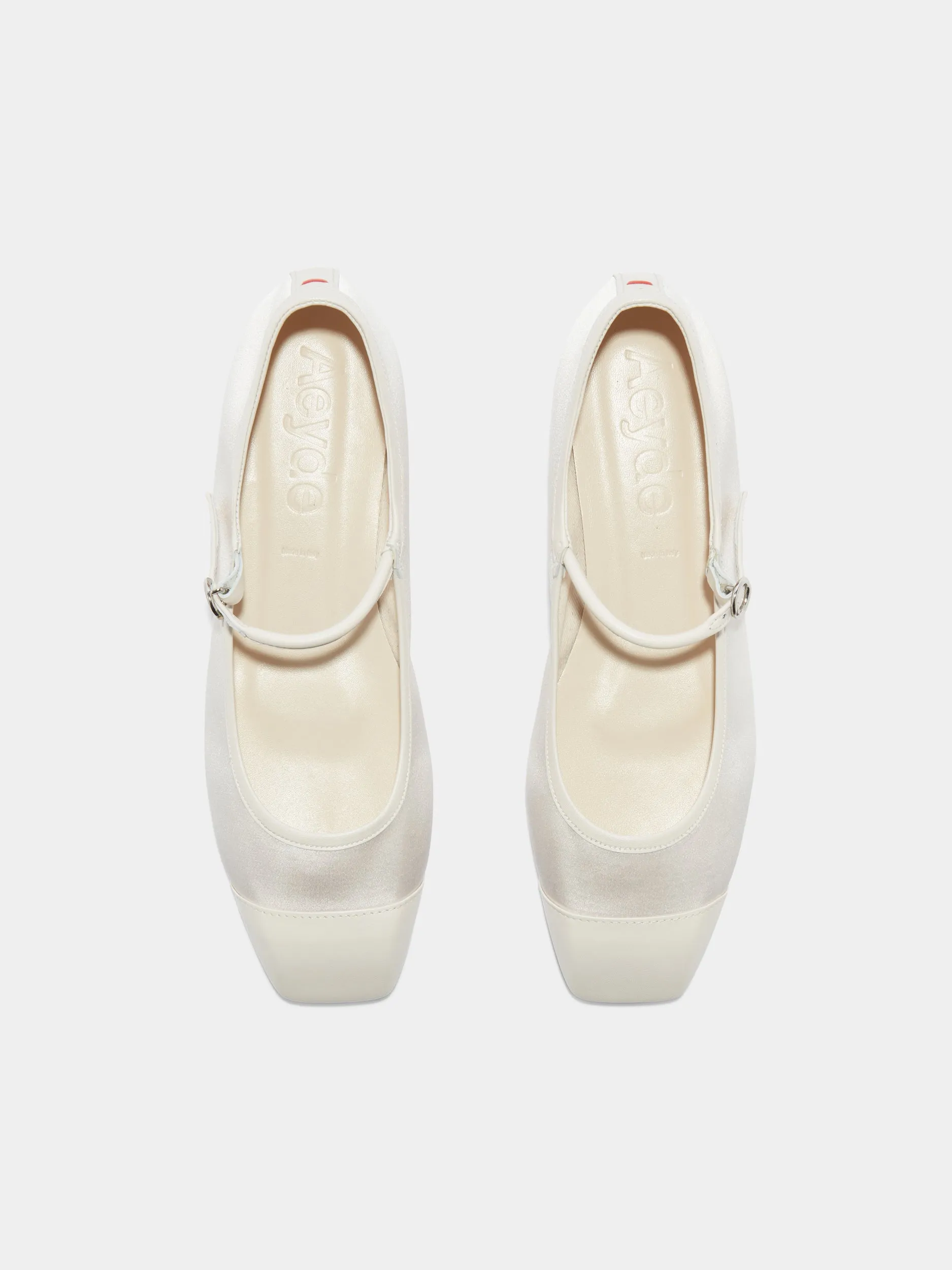 Uma Satin Toe-Cap Mary-Jane Flats