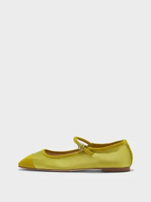 Uma Satin Toe-Cap Mary-Jane Flats