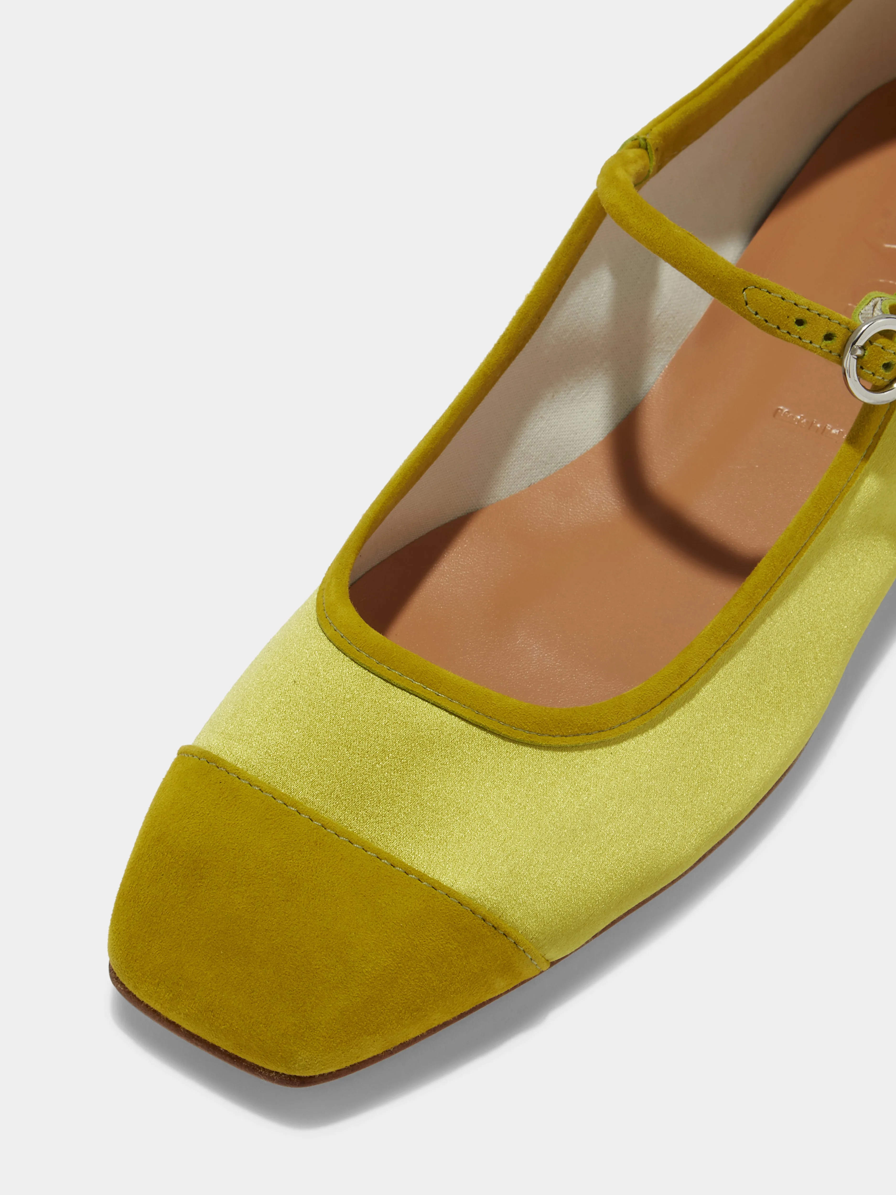 Uma Satin Toe-Cap Mary-Jane Flats