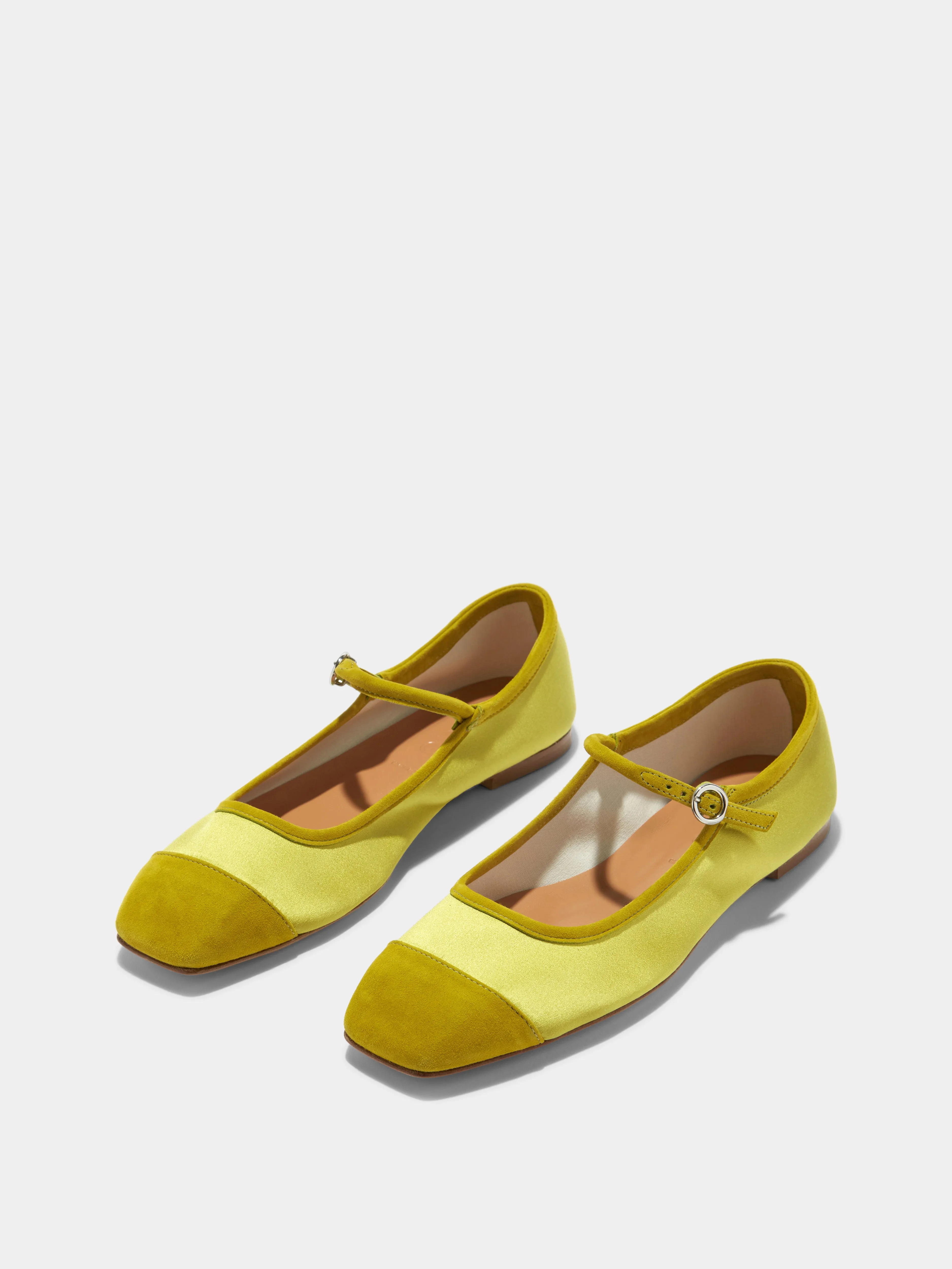 Uma Satin Toe-Cap Mary-Jane Flats