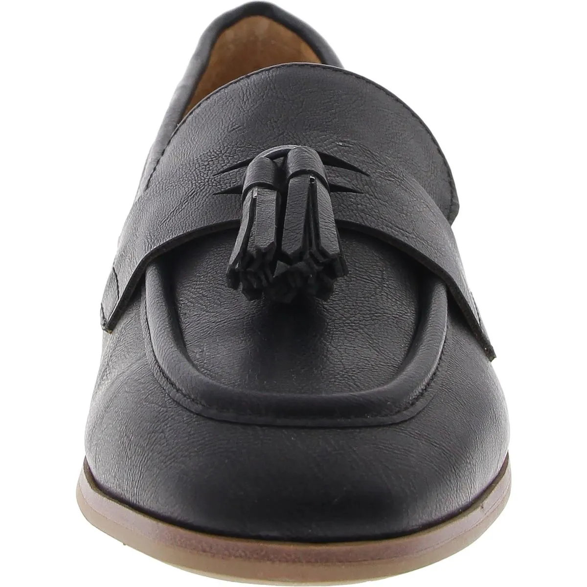 Utahh Womens Faux Leather Tassel Loafers