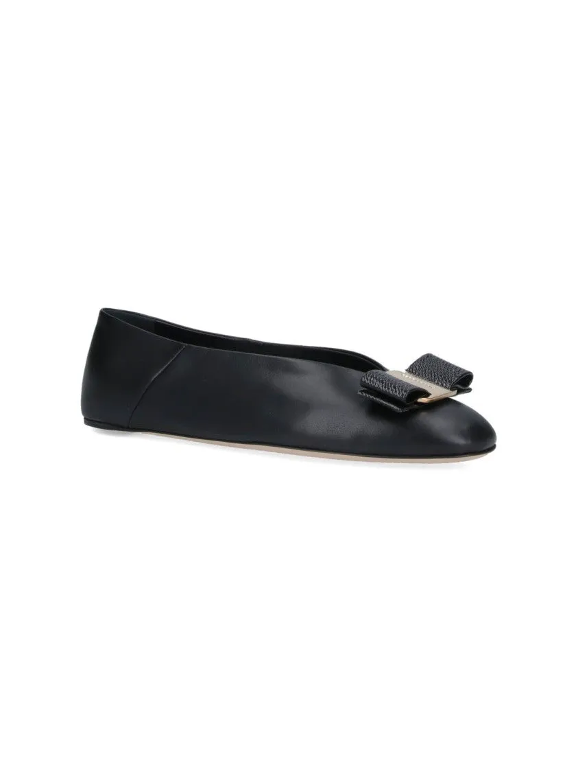 Vara" Bow Ballerinas  Black