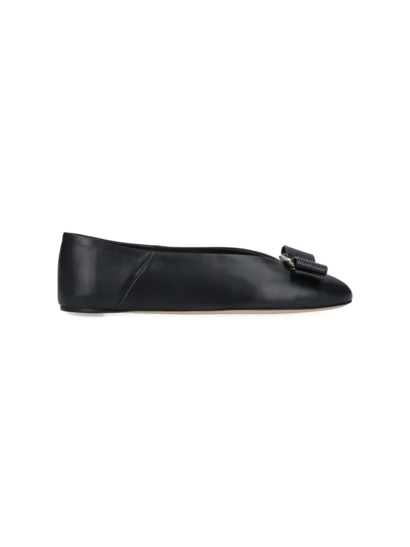 Vara" Bow Ballerinas  Black
