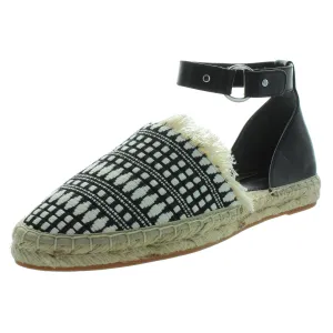 Vicky Womens Embroidered Ankle Strap Espadrilles