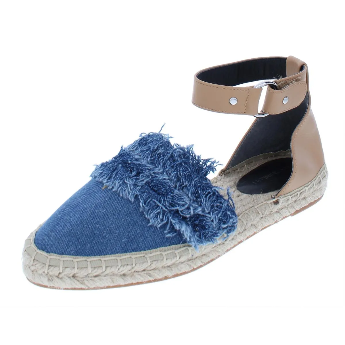 Vicky Womens Embroidered Ankle Strap Espadrilles