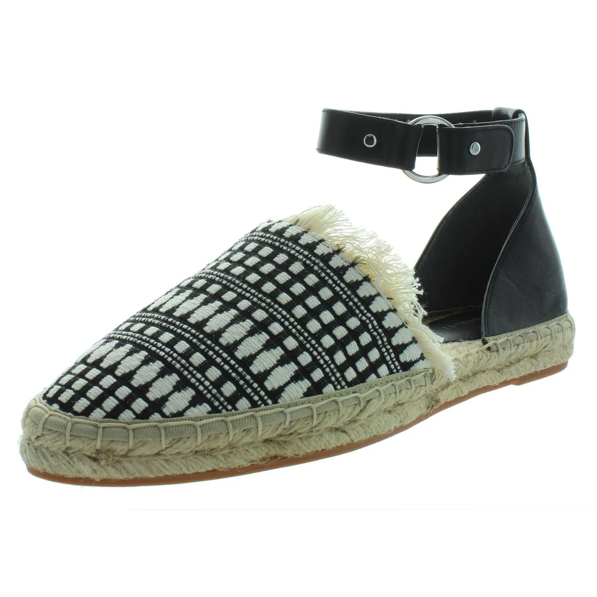 Vicky Womens Embroidered Ankle Strap Espadrilles