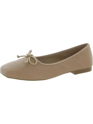 Vinyard Womens Embellished Faux Leather Ballet Flats