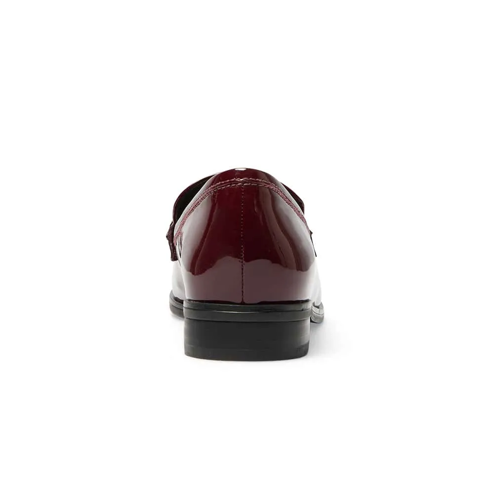 Wallis Loafer in Wine Patent