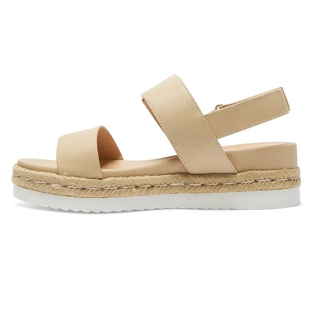 Warner Sandal in Nude Smooth