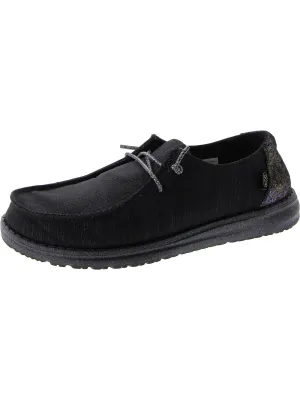 Wendy Glitter Womens Slip On Moc Toe Loafers