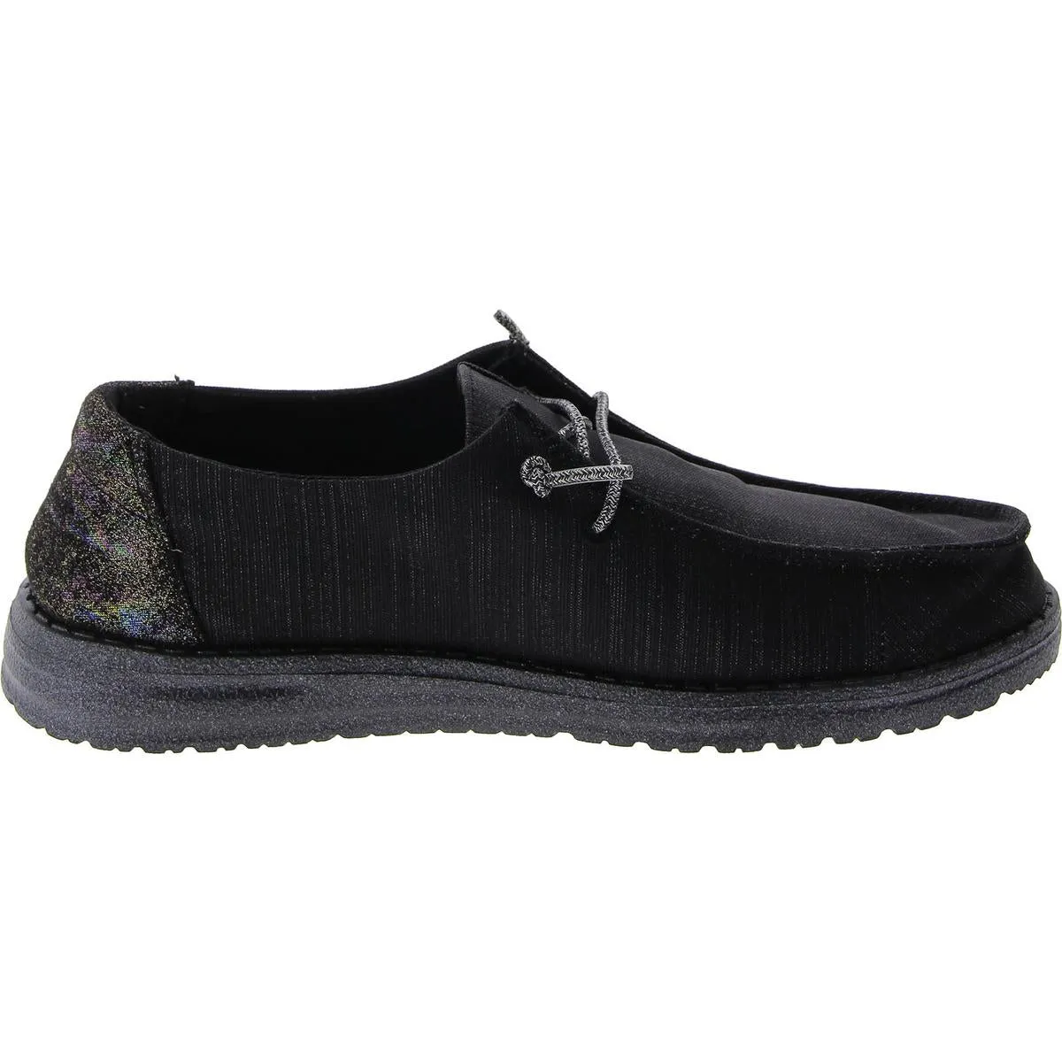 Wendy Glitter Womens Slip On Moc Toe Loafers