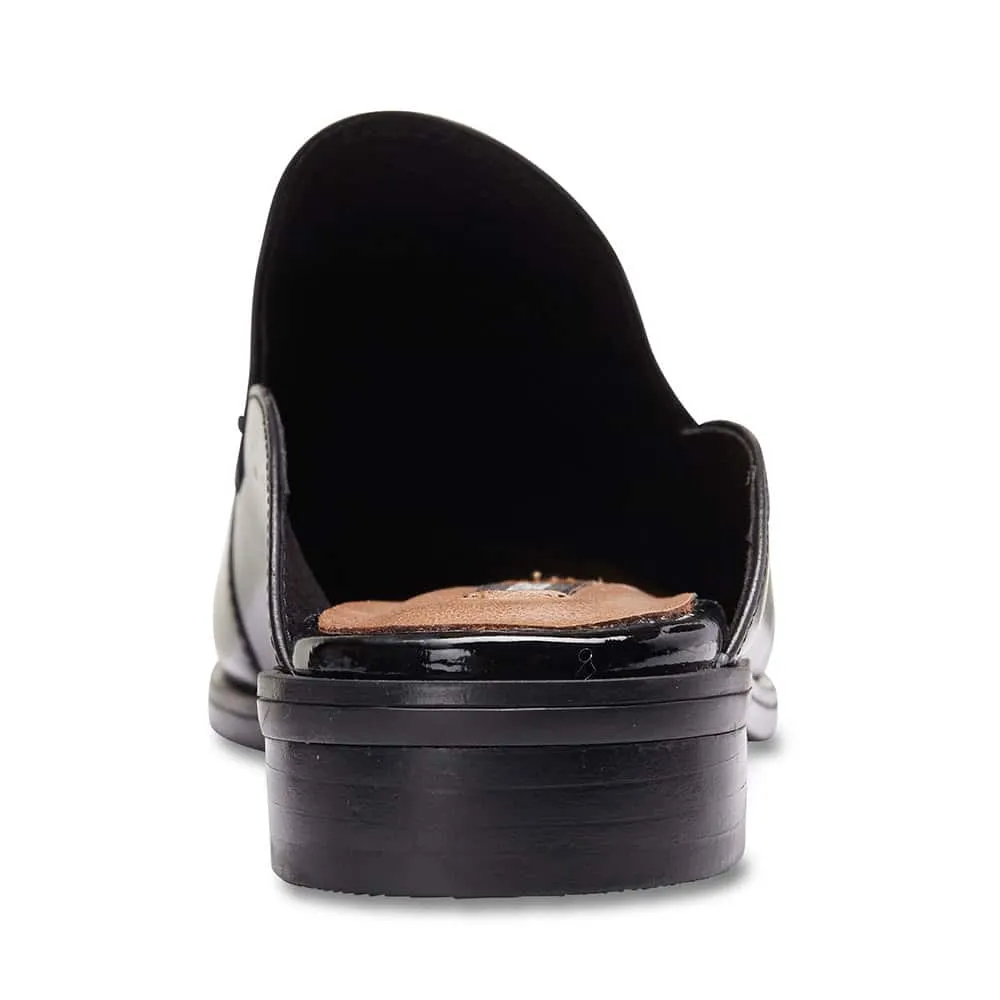 West Flat in Black Leather