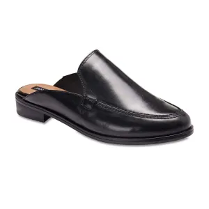West Flat in Black Leather