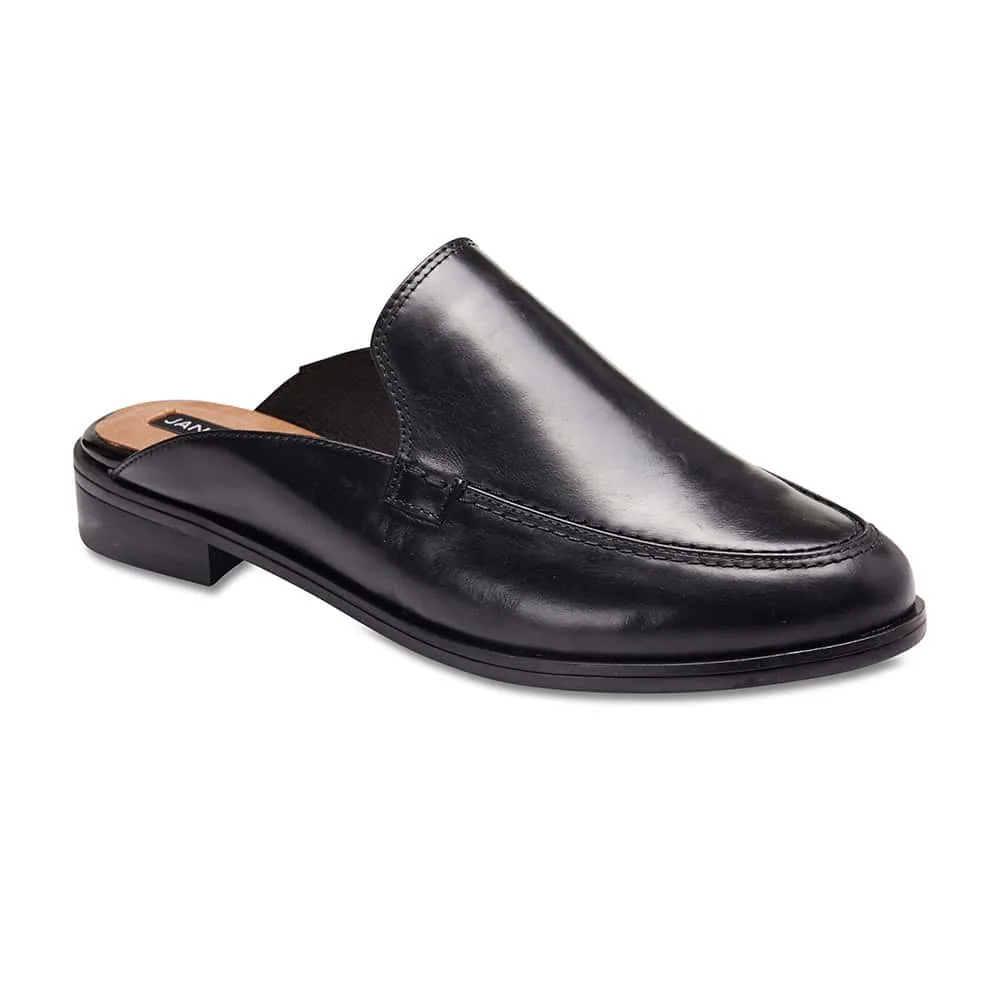 West Flat in Black Leather