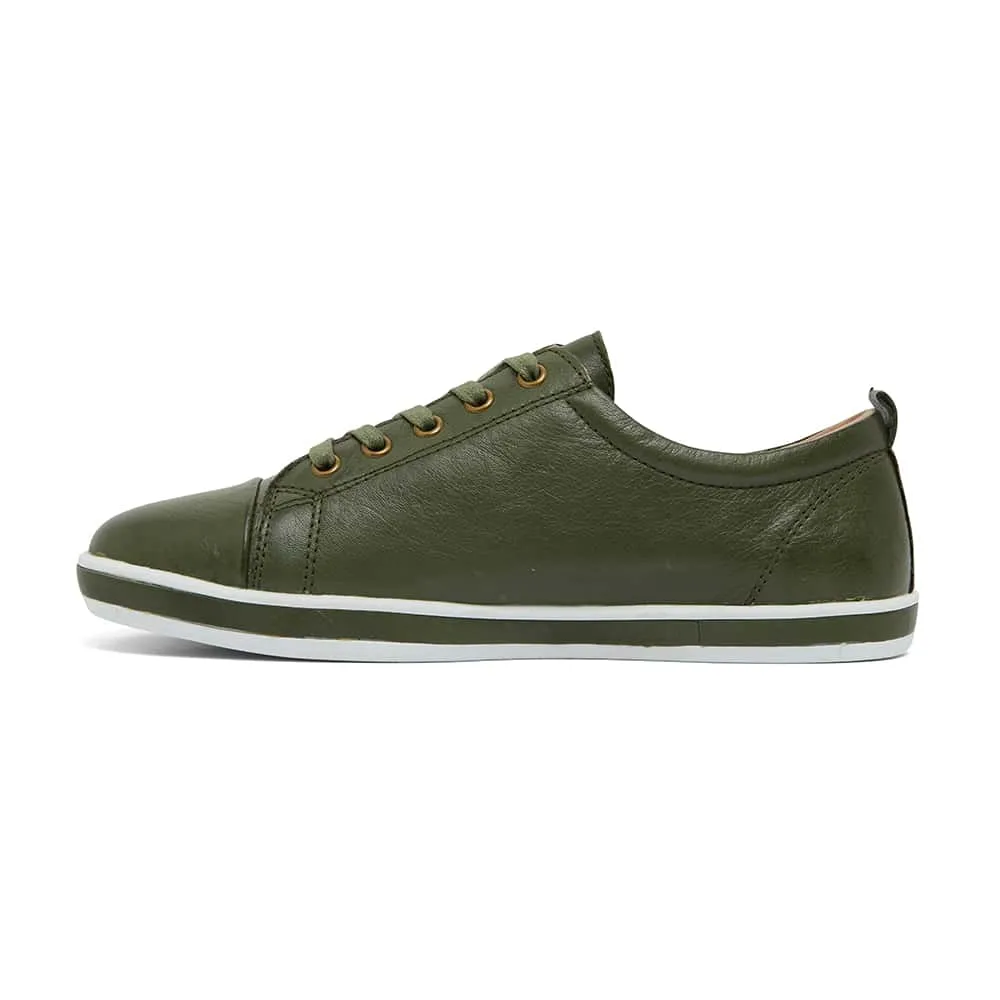 Whisper Sneaker in Khaki Leather