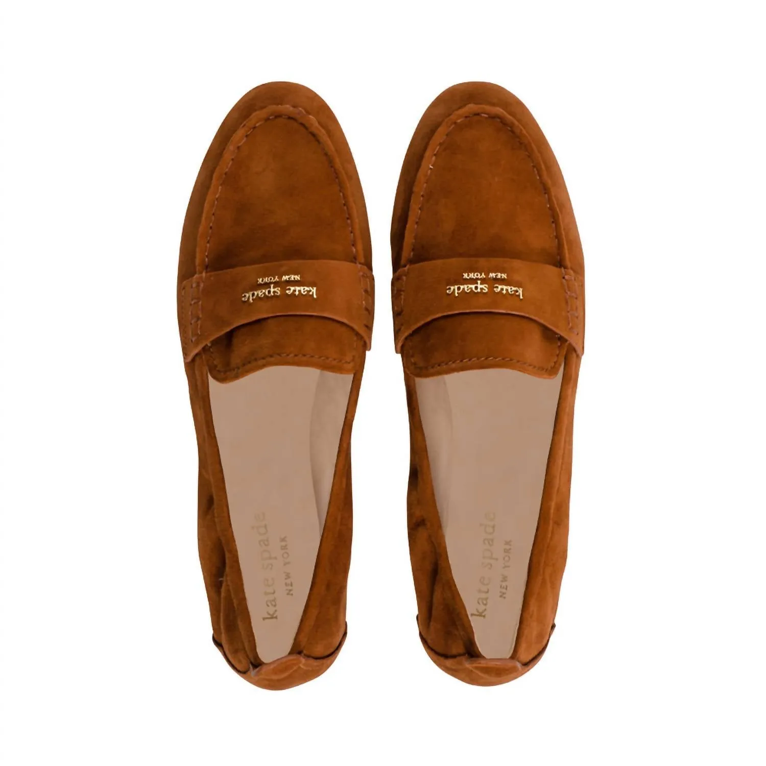 Women Eltiza Chestnut Suede Loafer In Sandalwood