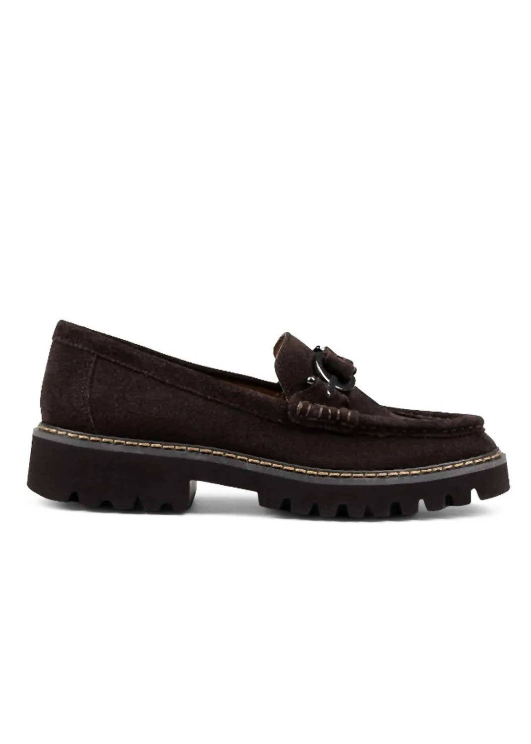 Women Heliocs Loafer In Dark Brown Suede