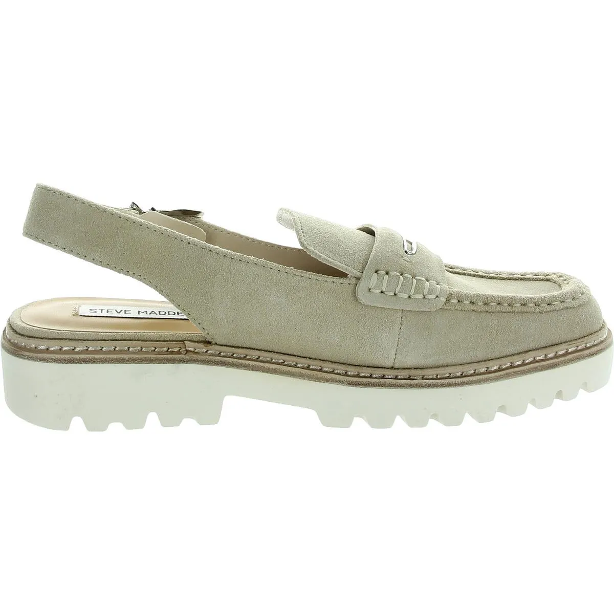 Womens Adjustable Leather Slingbacks