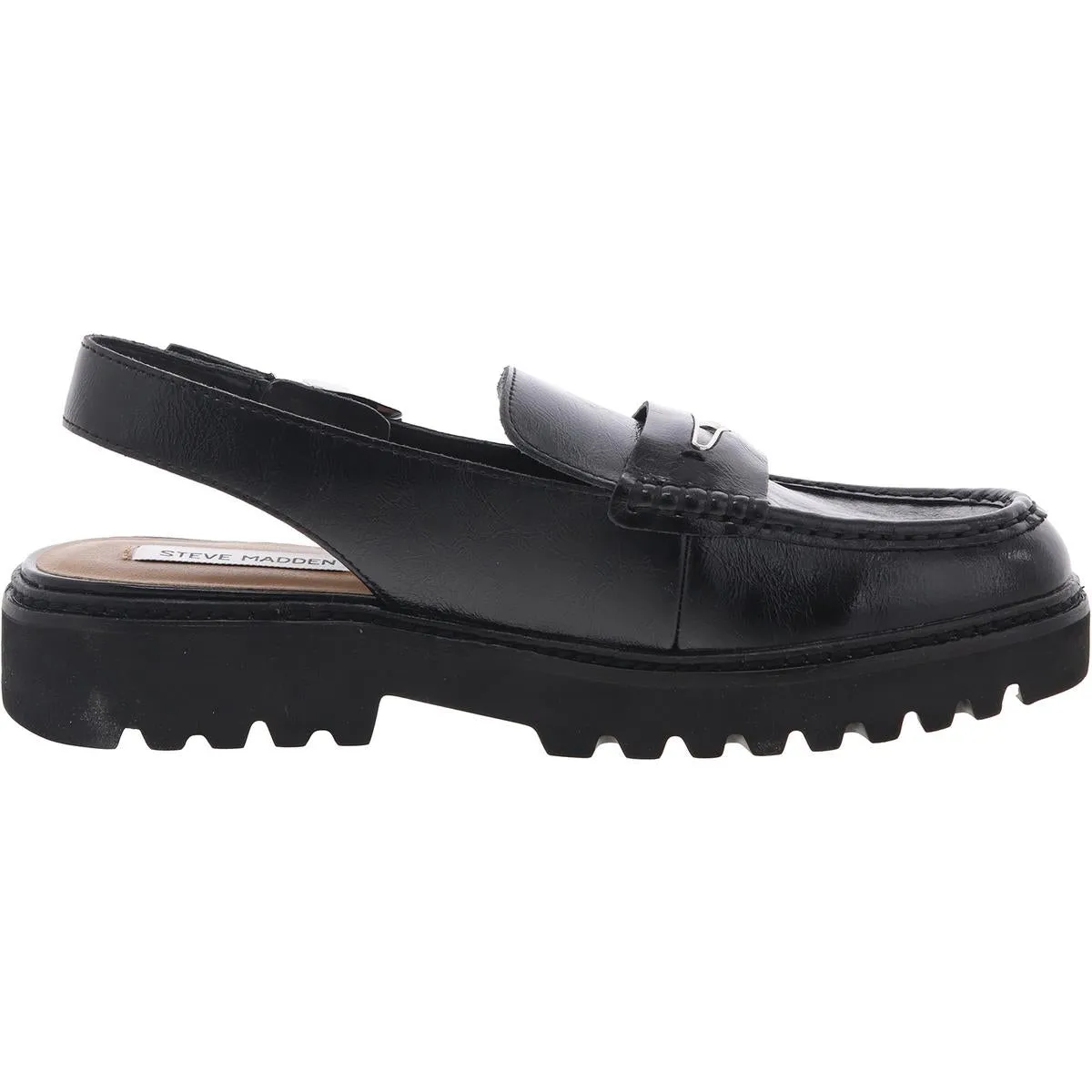 Womens Adjustable Leather Slingbacks