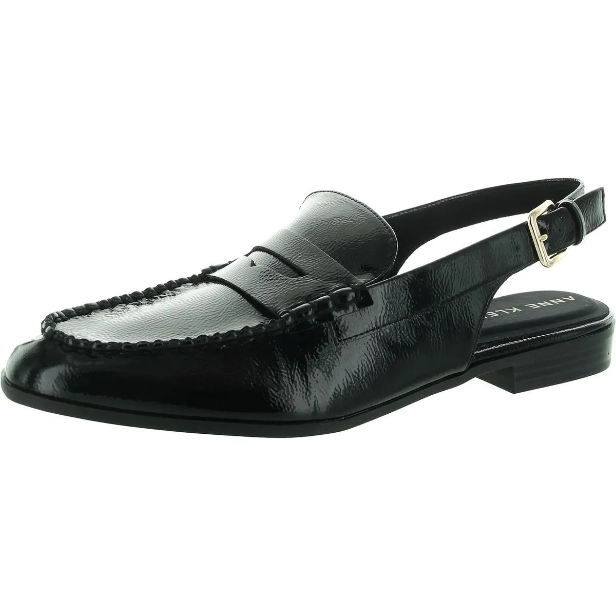 Womens Adjustable Patent Loafers