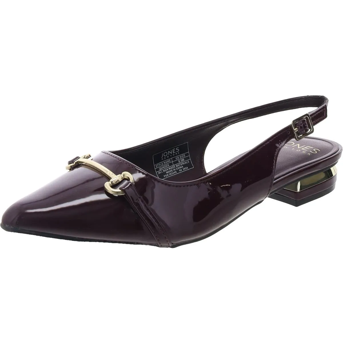 Womens Adjustable Patent Slingbacks