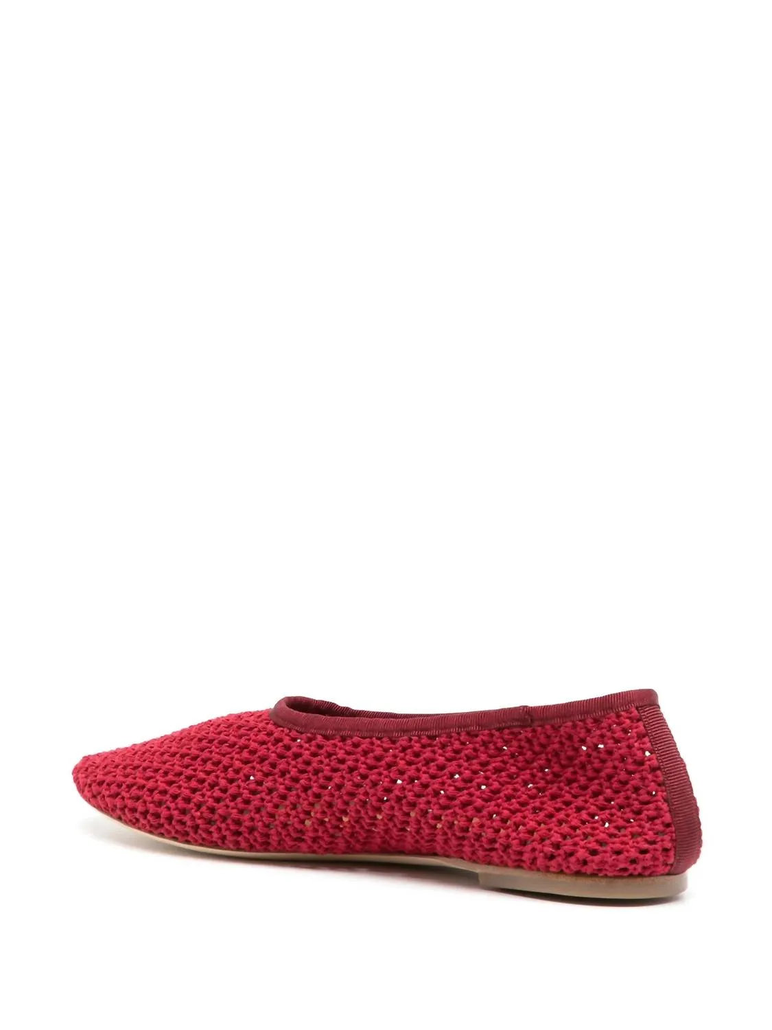 Women's Alba Ballet Flat In Red Crochet