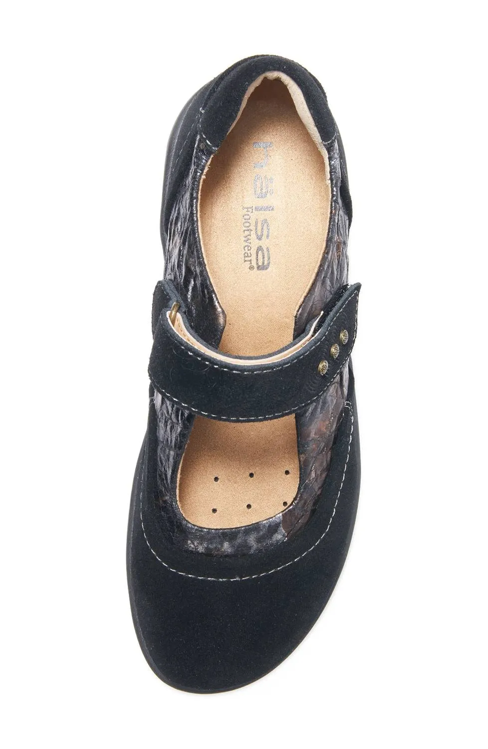 Women's Aloe Mary Jane Shoes In Black Suede