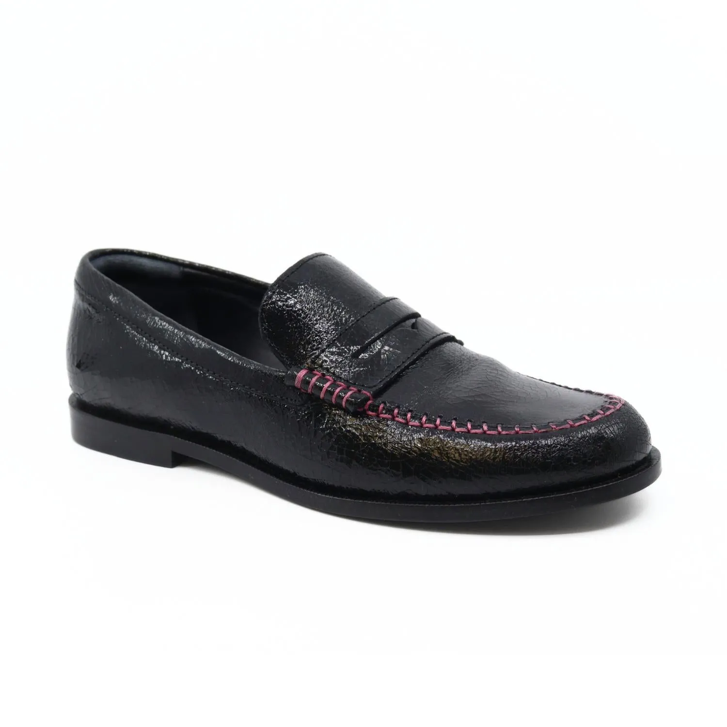 Women's Blanket Stitch Loafer In Black