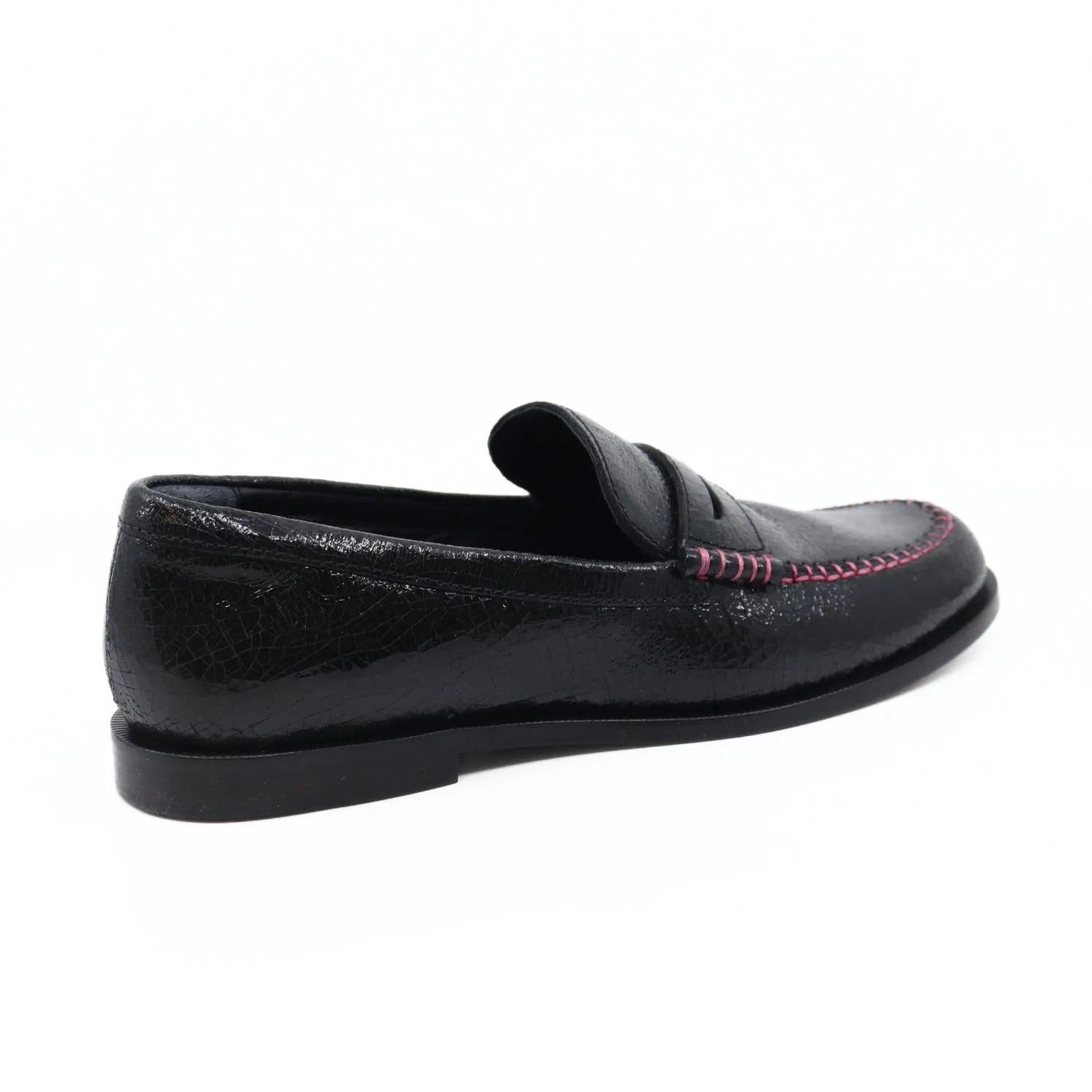 Women's Blanket Stitch Loafer In Black
