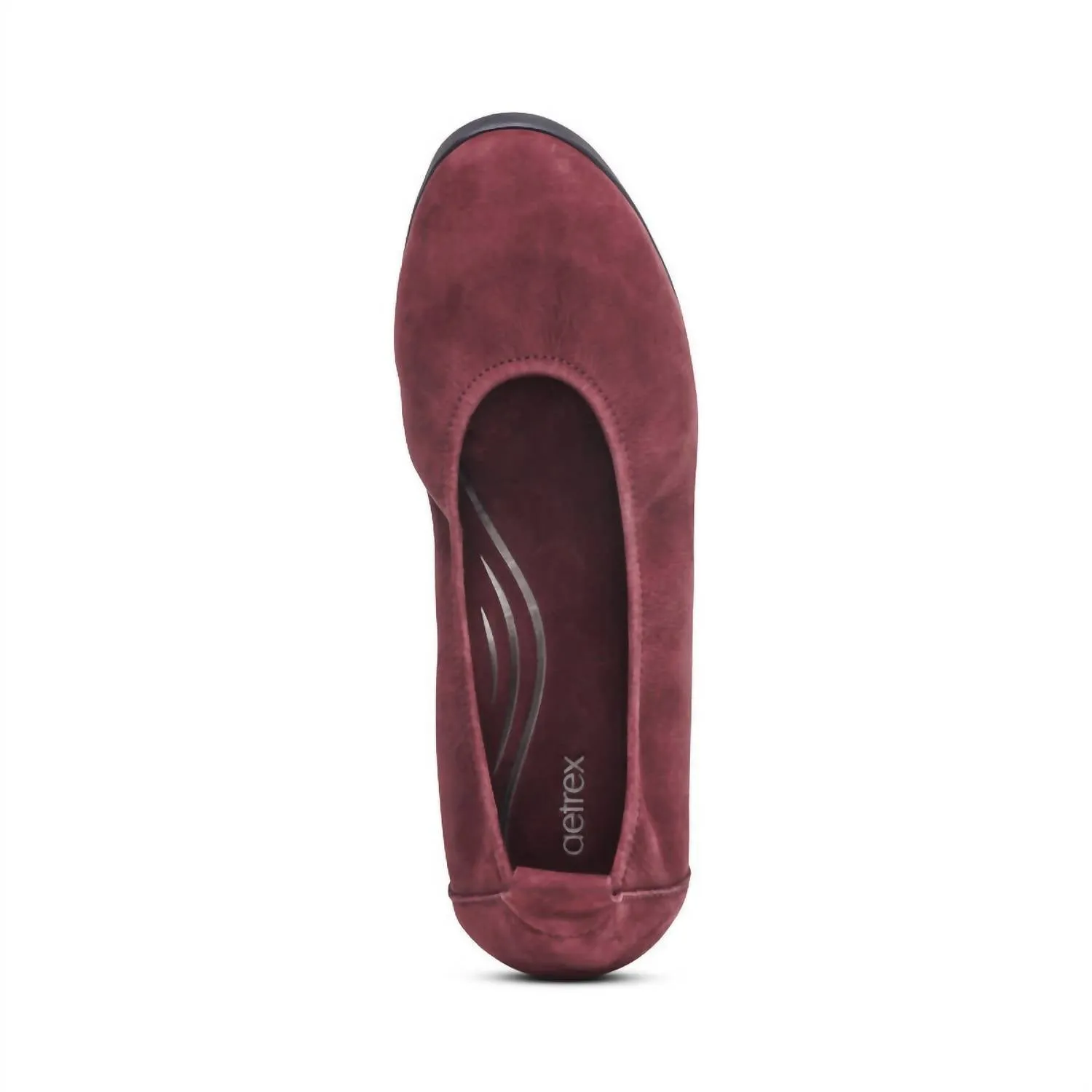 Women's Brianna Slip-On Ballet Flat In Burgendy